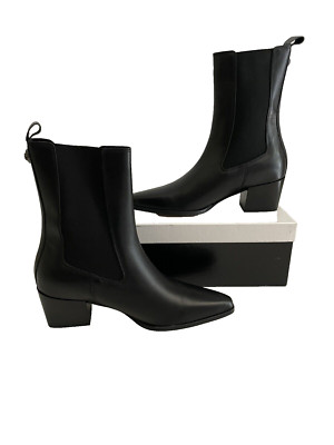 Kurt Geiger Boots Womens Chelsea Star Black Leather US 7.5 EUR 38 $225