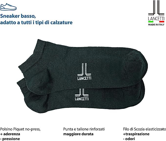 10 Paia Calze Invisibili Uomo Donna - Cotone, No Show, Antiscivolo - Taglie 35-50 - Foto 2