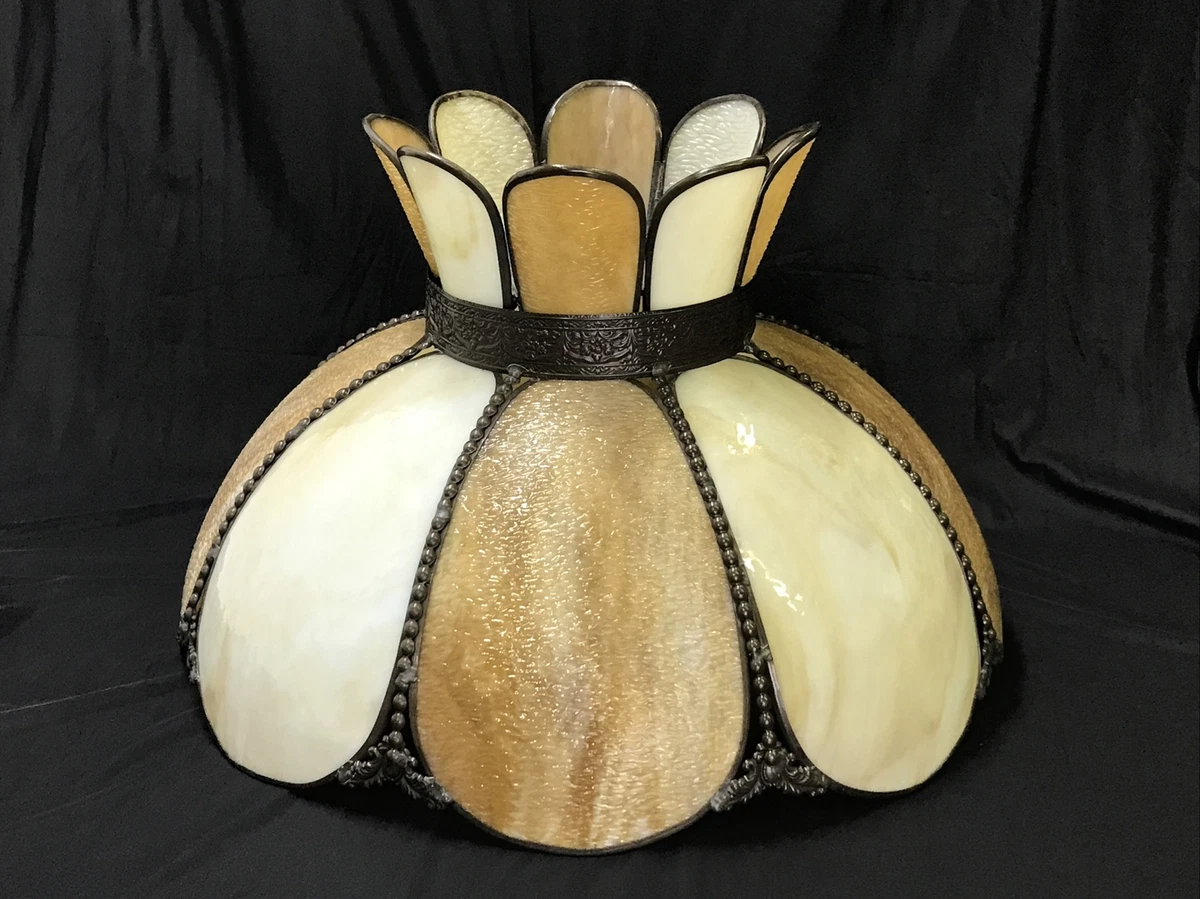 Slag glass outlet lamp shade