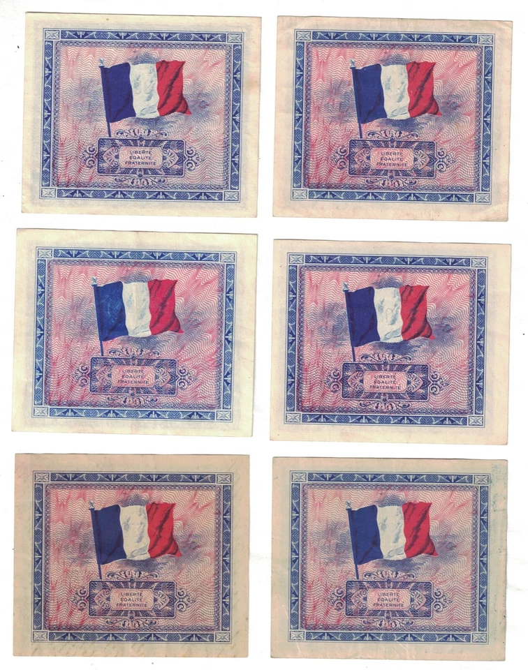 LOTE MONEDA MILITAR ALIADA FRANCIA SEGUNDA GUERRA MUNDIAL. Foto 2 de 2