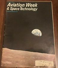 NASA MAGAZINE AVIATION WEEK SPACE TECHNOLOGY JANUARY 13, 1969 EARTH PHOTO