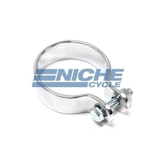 Motorcycle Custom Exhaust Head Pipe Muffler Mounting Center Clamp Chrome 1.875"