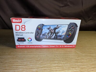 BSP D8 Wireless Controller Manual Phantom RGB for Tablets-PS3-Switch-PC-Android