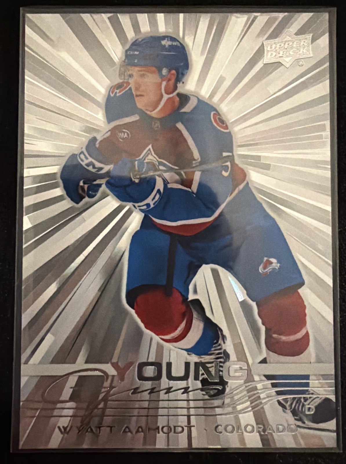 2025-26 Upper Deck Wyatt Aamodt Outburst Young Guns Rookie RC #458