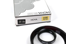 Vintage Hoya HMC 27mm Video Clear Lens Filter Multi Coated Japan Box Case