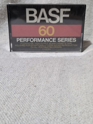 BASF 60 PERFORMANCE SERIES CASSETTE TAPE. NEW IN PACKAGING.