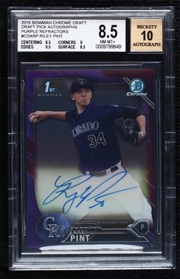 2016 Bowman Draft Chrome Pick Purple Refractor /250 Riley Pint #CDA-RP Auto 1b0