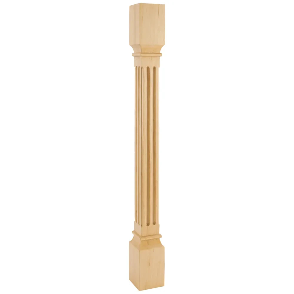 Fluted Post - ( Cabinet or Island Leg) 3.5" x 3.5" x 35-1/2"- # P27-3.5