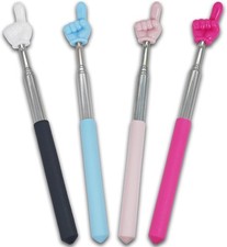 4 PCS Extendable Pointer Finger Stick - Bright Colored Telescopic Teachers Point