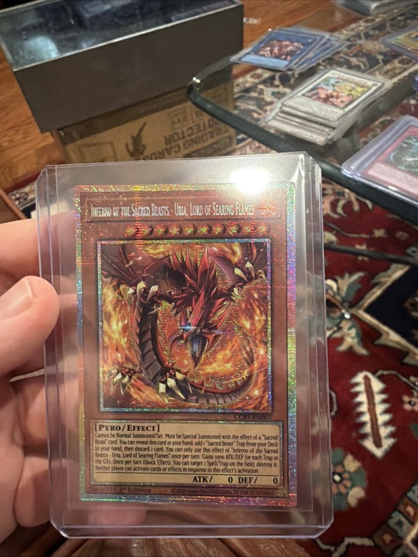 Yugioh Inferno of the Sacred Beasts-Uria Lord Of Searing CORI-EN005 Starlight NM