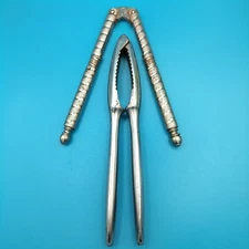 Vintage HMQ & Italy Metal Nut Cracker Tool Lot Of 2 Shell Nutcracker Crab Walnut