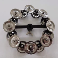 Hi Hat Tambourine Metal Shaker Music Rhythm Tambourine with Double Row for