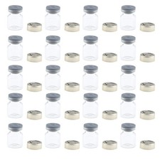 20Pcs Empty Sterile Glass Sealed Vials Bottles Liquid Containers Transparent