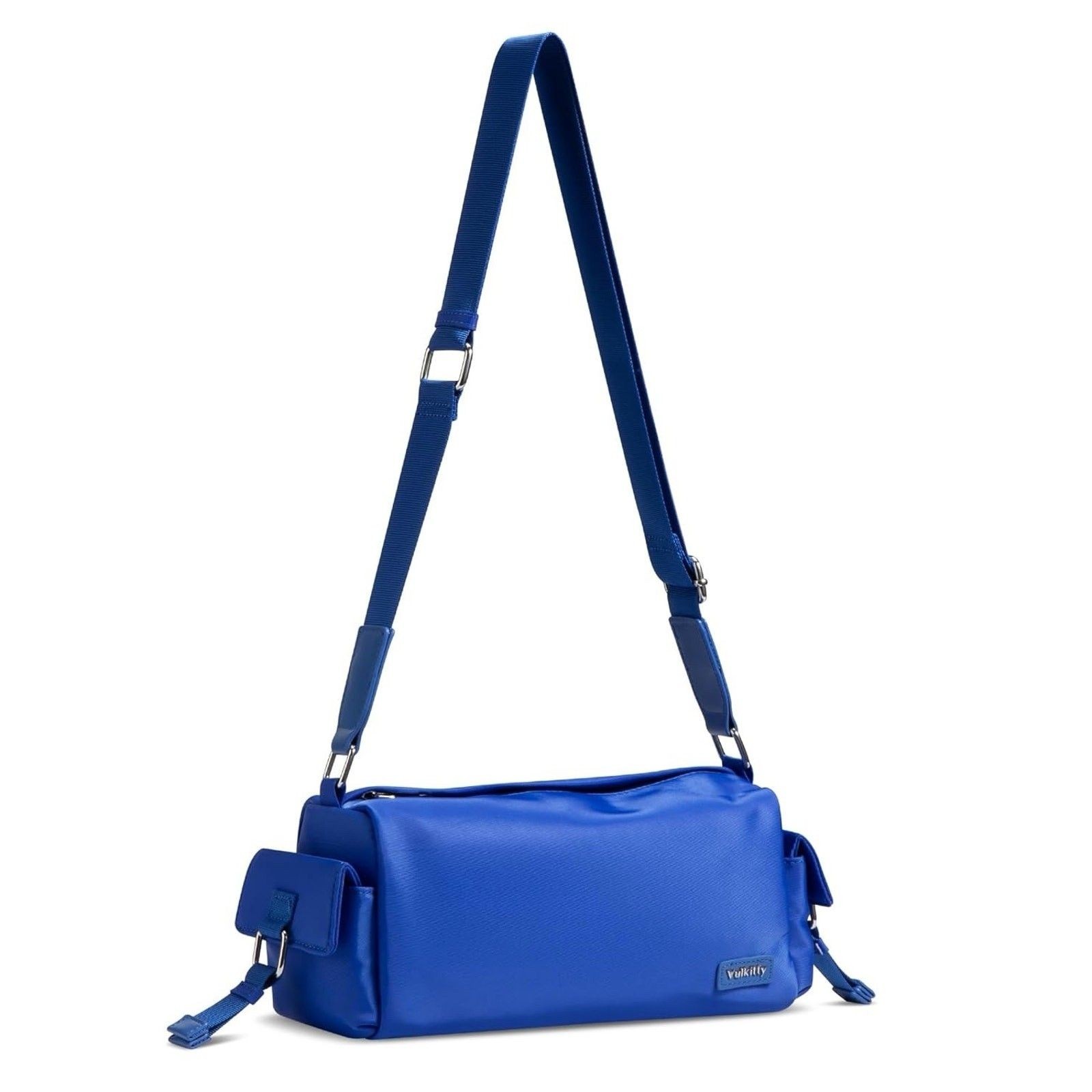 Bolso bandolera/hombro de nailon Vulkitty con correa ajustable en azul pequeño