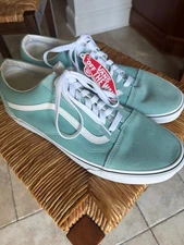 Vans Old Skool Shoes Aqua Haze/True White 11.5