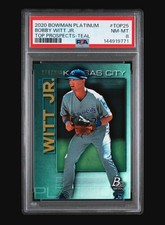 2020 Bowman Platinum Top Prospects Bobby Witt Jr. #TOP25 Teal /299 PSA Graded