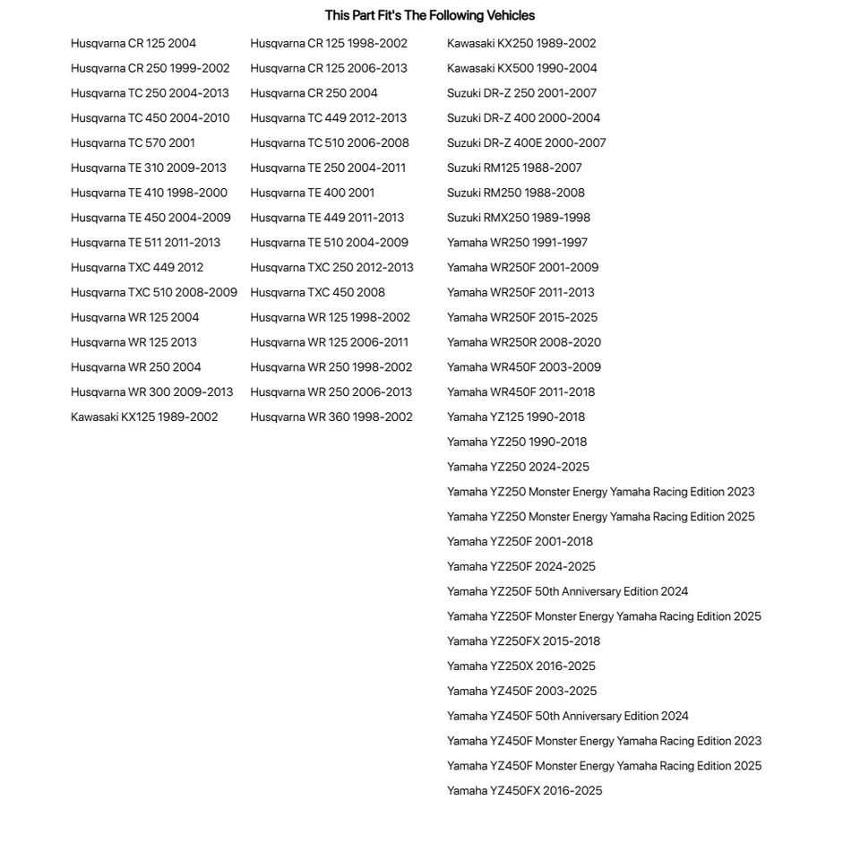 Kit de pernos de rotor de freno Tusk delanteros para SUZUKI RM250 1988-2008 Foto 2 de 2