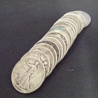 1934-45 WALKING LIBERTY HALF DOLLAR 90% SILVER ROLL OF 20 COINS UNITED STATES