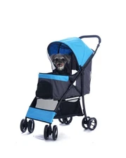 4 Wheels Pet Stroller,Easy-Foldable Dog Cat Cage Jogger Stroller wi... Fast Ship