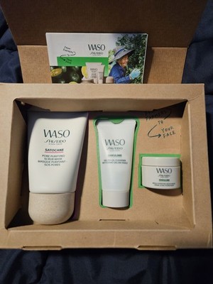 Shiseido Waso Starter Kit Invisible Pore Care Kit Satocane, Shikulime 3 Pc Set!