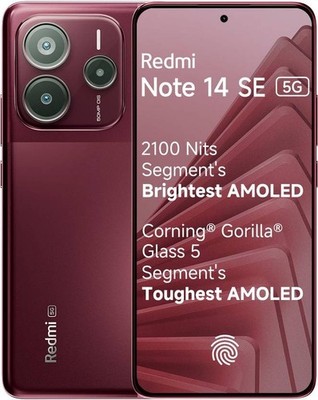 REDMI Note 14 SE 5G (Red 128GB 6GB RAM) Dimensity 7025 Ultra Globa Version.