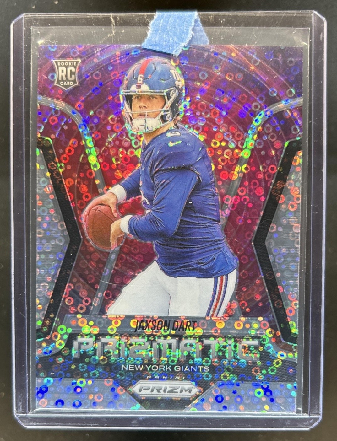 2025 Panini Prizm Jaxson Dart Prizmatic RC No Huddle Rookie #6 Giants