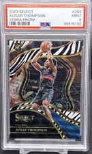 2023-24 Panini Select Ausar Thompson RC #284 Zebra Prizm SP PSA 9 Pistons DL1