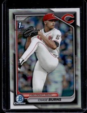 2024 Bowman Draft Chase Burns Chrome Refractor 1st Prospect #BDC-55 Reds