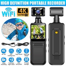 4K HD Pocket Action Camera 180° Rotation WiFi Vlog Camera Handheld Sports Cam DV