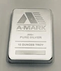 10oz. A-MARK .999+ Pure Fine Silver Bar