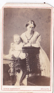 CDV IMAGE WOMAN AND CHILD BY EDWIN DEBENHAM OF REIGATE