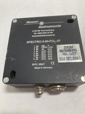 SENSOR INSTRUMENTS SPECTRO-3-50-FCL-JR COLOR SENSOR 24VDC