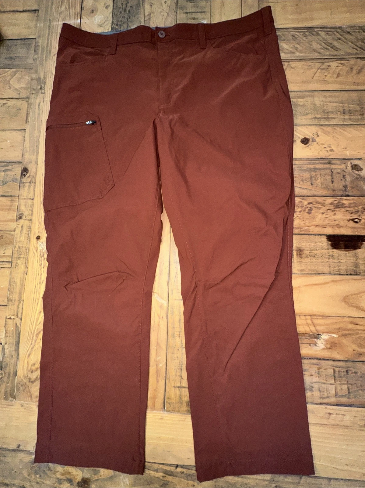 Eddie Bauer Rainier Pants Mens 42W 30L Maroon Performance Hiking