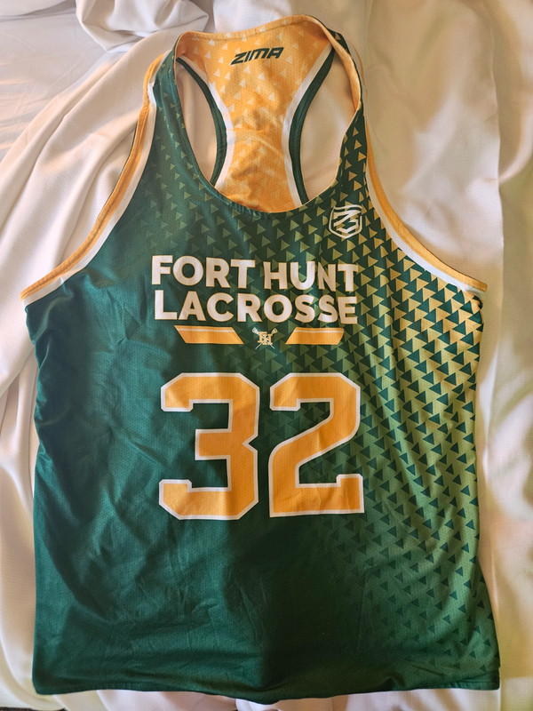 Zima #32 L Fort Hunt Lacrosse Green Yellow Performance Men