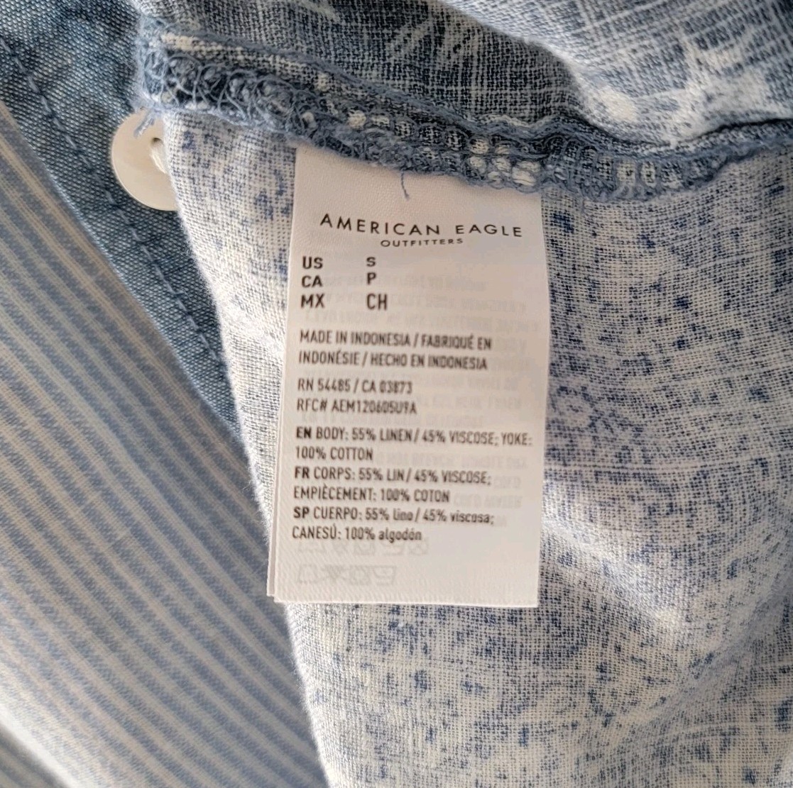 American Eagle Womens Top Oversize Patchwork Size… - image 7