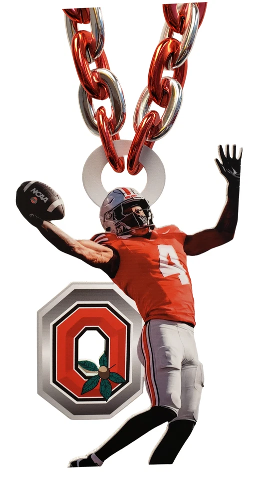 Jeremiah Smith Ohio State Buckeyes 'The Catch' Fan Chain/Pendant/Turnover Chain - Image 2 of 3