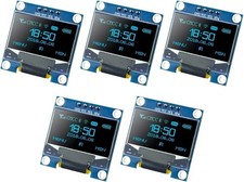 5 Pcs 0.96 Inch OLED I2C IIC Display Module SSD1306 Blue Screen Board Self Blue