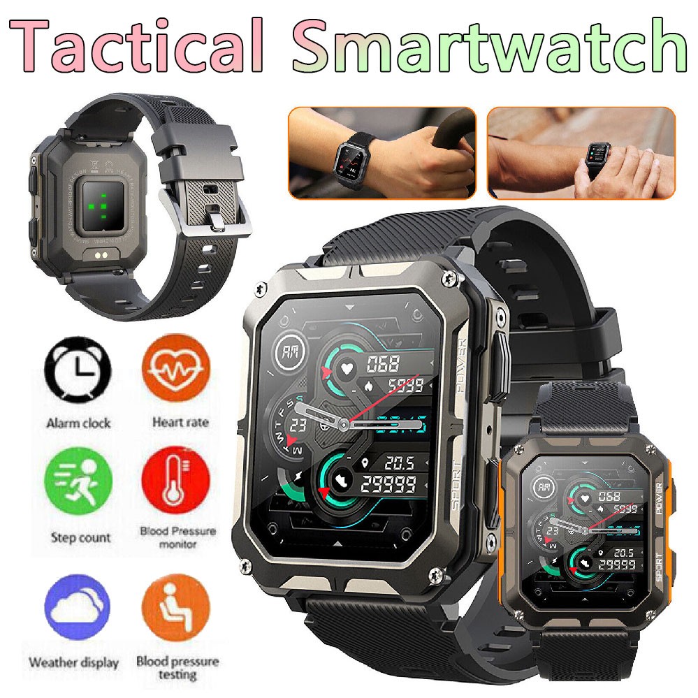 Heart Rate Smart Call Watch Smartwatch Rugged Tactical Njord Gear Indestructible