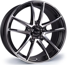 Alloy Wheels 18" Targa TG5 Black Polished Face For Cadillac XT4 18-24