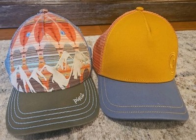 Lot Of 2 Womens Pistil Truckers SnapBack Hats Colorful Mountains & Multicolor