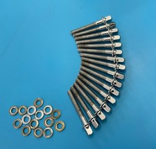 Ludwig 60s 70s Vintage Supra Snare Drum Tension Rod Set 16 Rods  Brass Washers