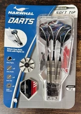NEW and SEALED Narwhal Tournament Darts Set of 3 Soft Tip 18g Weight