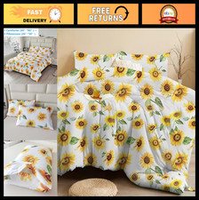 Sunflower Comforter Set Twin - 3PC Soft Microfiber Floral Bedding for Kids  Tee
