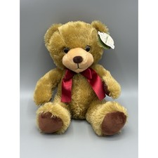 First Main Minikies Teddy Bear Plush W/ Ribbon Bow 12 Inch Stuffed Animal