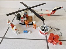 Playmobil 3789 Vintage 80s Emergency And Rescue Helicopter with accessories 