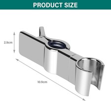 Supporto Doccia Regolabile Senza Fori 15–28mm GlasFlength Lega Zinco Argento