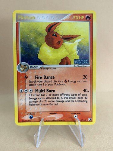 Pokemon TCG Flareon Unseen Forces 5/115 Reverse Holo