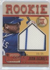 2013 Panini America's Pastime Rookie Memorabilia Gold 15/25 Juan Lagares 1j6