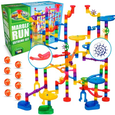 Marble Genius Marble Run Extreme Set - 300 Complete Pieces + Free