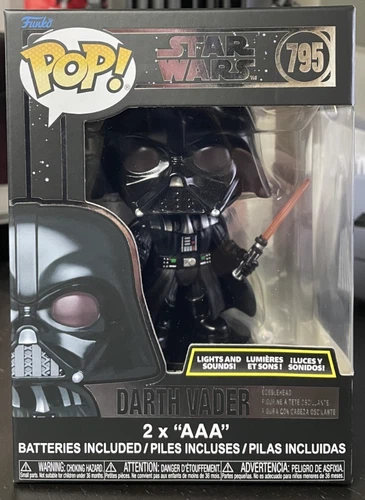 FUNKO POP! STAR WARS LIGHTS AND SOUNDS DARTH VADER #795 NEW W/PROTECTOR